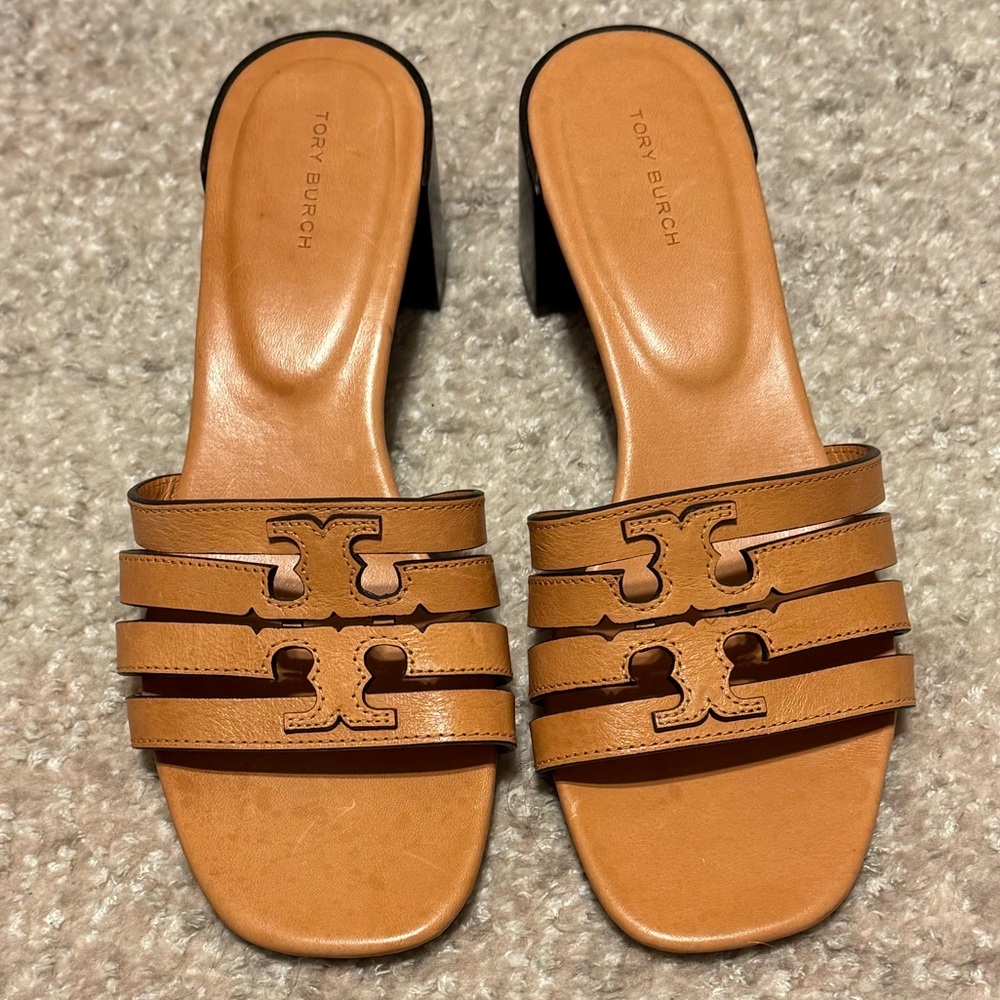 NEW Tory Burch Ines Cage Slide Sandal in Camel - Picture 7 of 10